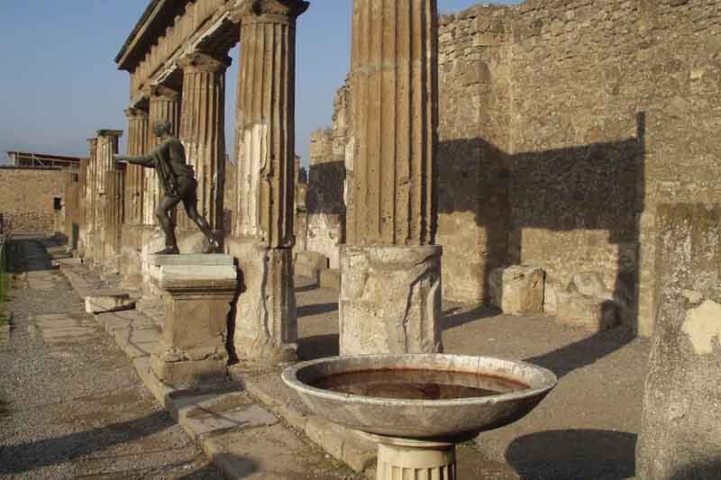 Columns and Pool in Pompeii