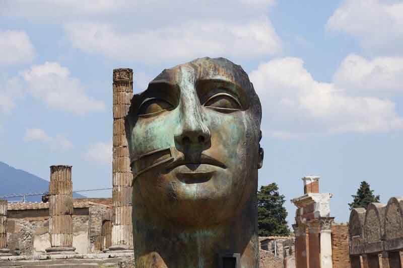 Face Sculpture in Pompeii